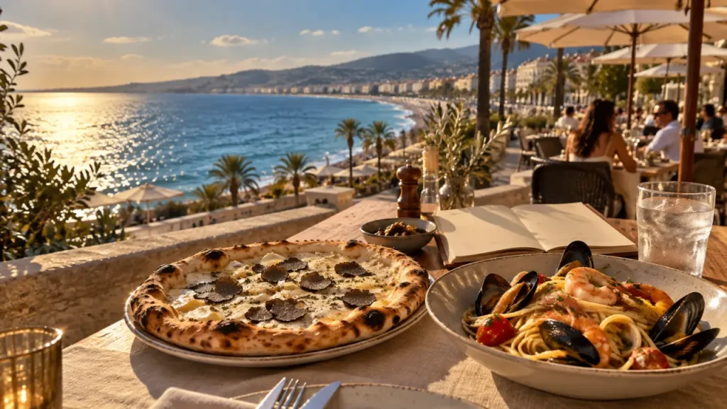 Restaurant italien Nice Promenade des Anglais, vue mer et cuisine italienne