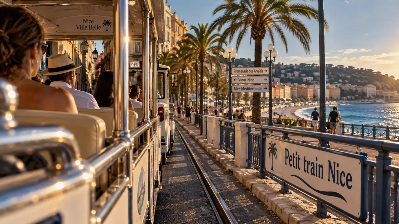 Visiter nice en petit train : panoramas Promenade des Anglais