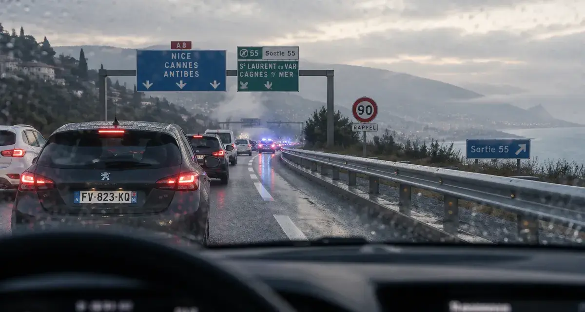 Autoroute A8 : trafic fortement perturbé ce vendredi matin à Nice