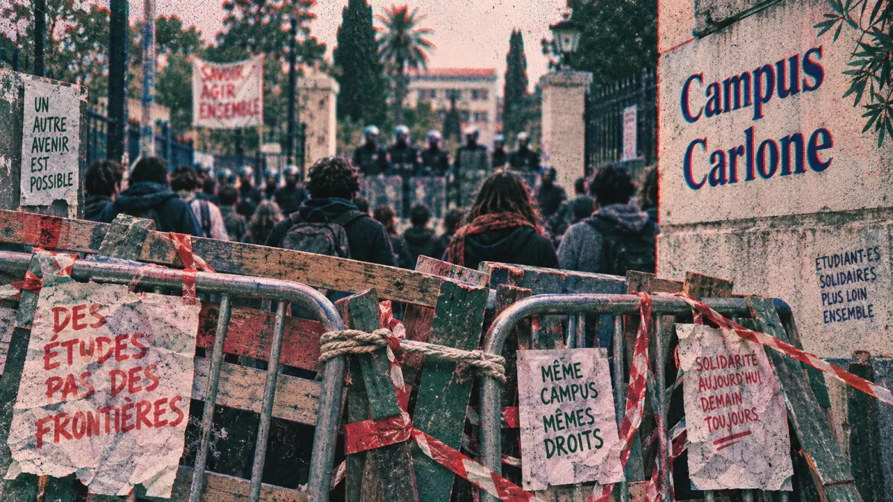 Campus Carlone à Nice : un blocus empêche les entrées ce mercredi