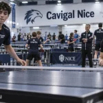 Cavigal Nice tennis de table : joueurs devant 20 tables