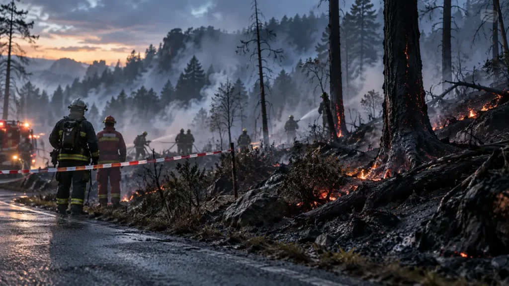 Feu de forêt à Cuébris : plusieurs hectares menacés et 130 foyers sans électricité