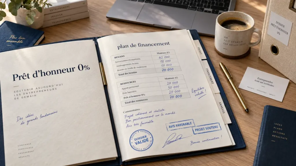 Initiative cote d azur : prêt d’honneur 0% (plan de financement)