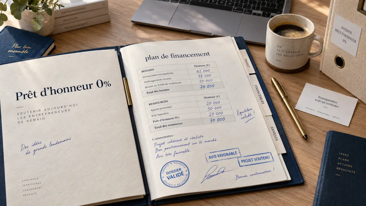 Initiative cote d azur : prêt d’honneur 0% (plan de financement)