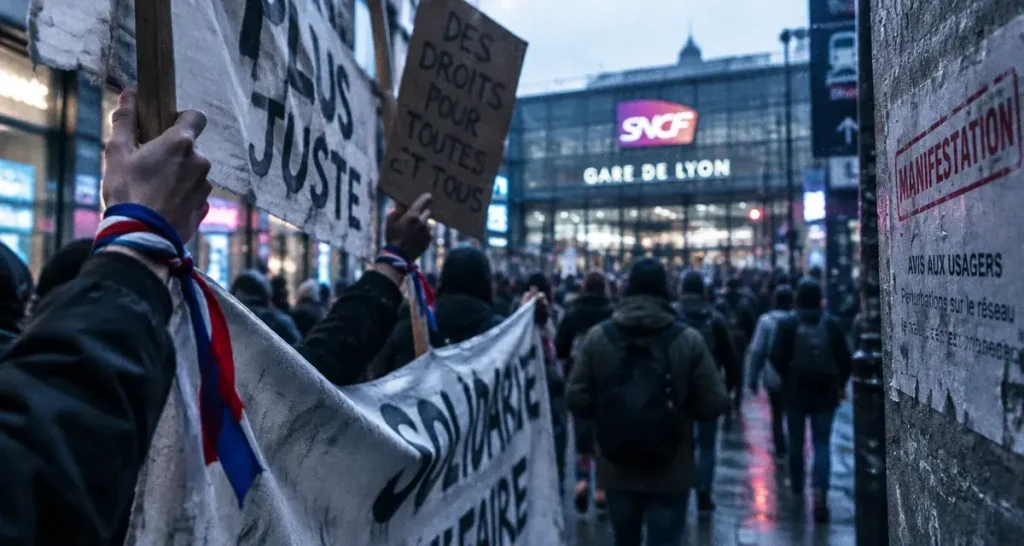 À Nice, près de 3 000 manifestants défilent jusqu’à la gare SNCF