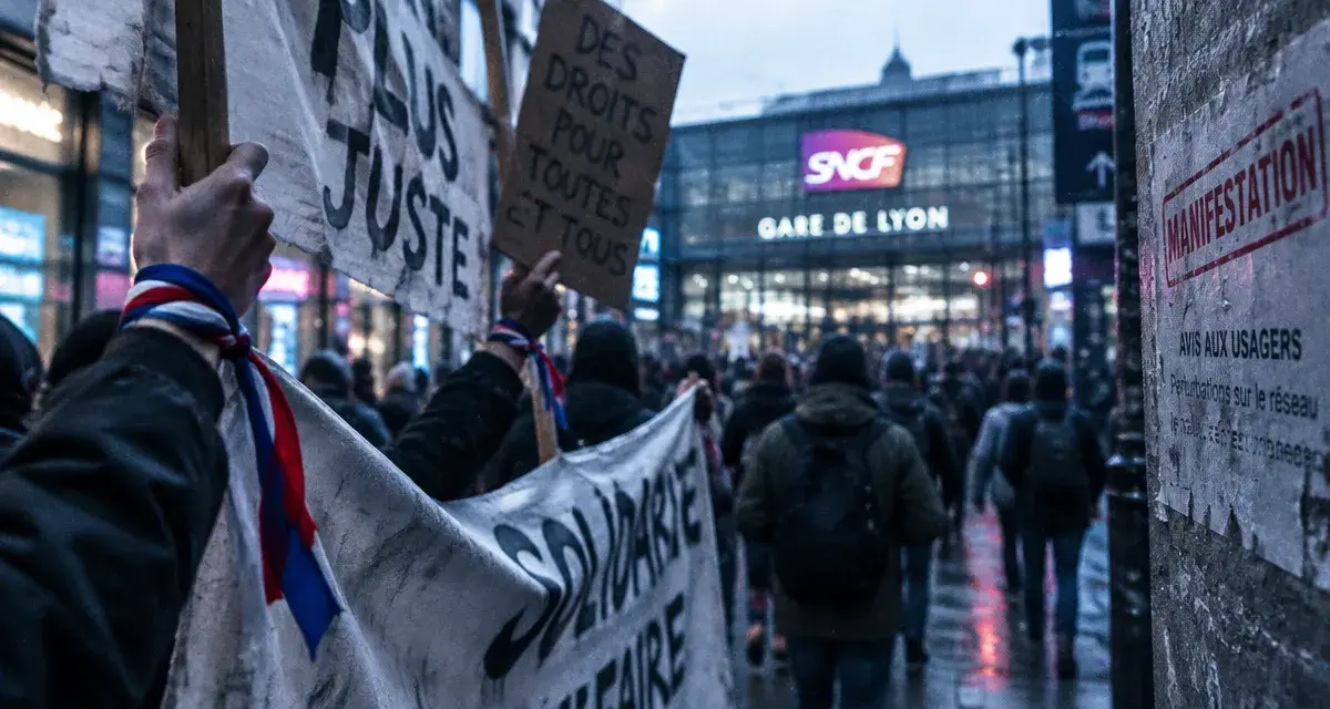 À Nice, près de 3 000 manifestants défilent jusqu’à la gare SNCF