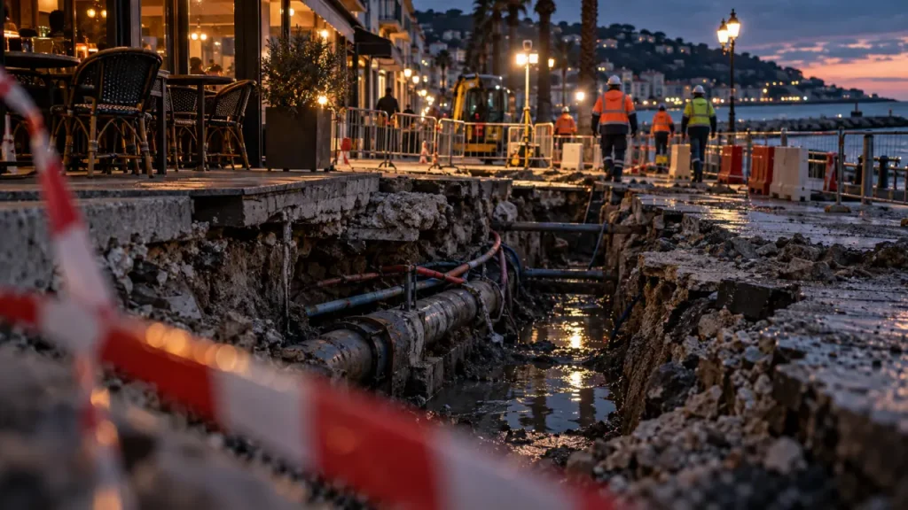Nice : un effondrement rue Bonaparte, la sécurisation se poursuit