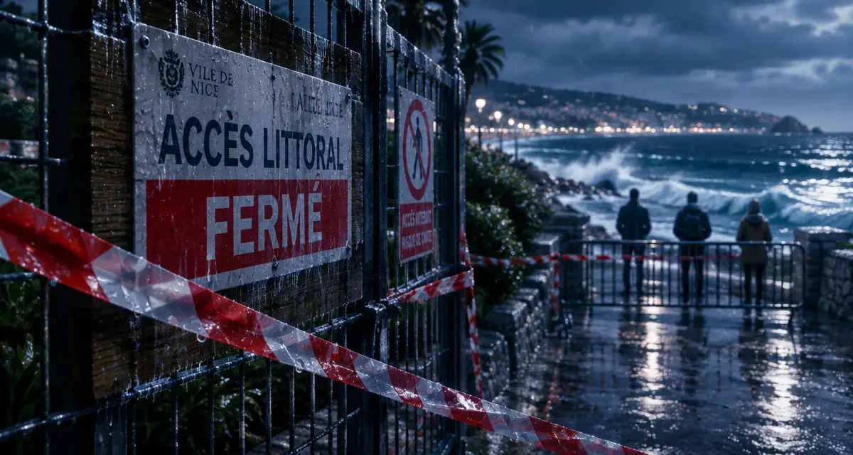 Nice : parcs, jardins et accès au littoral fermés face aux intempéries