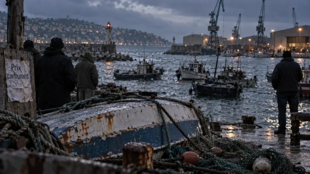 Les pêcheurs bloquent le port de Nice pour protester contre le prix du carburant