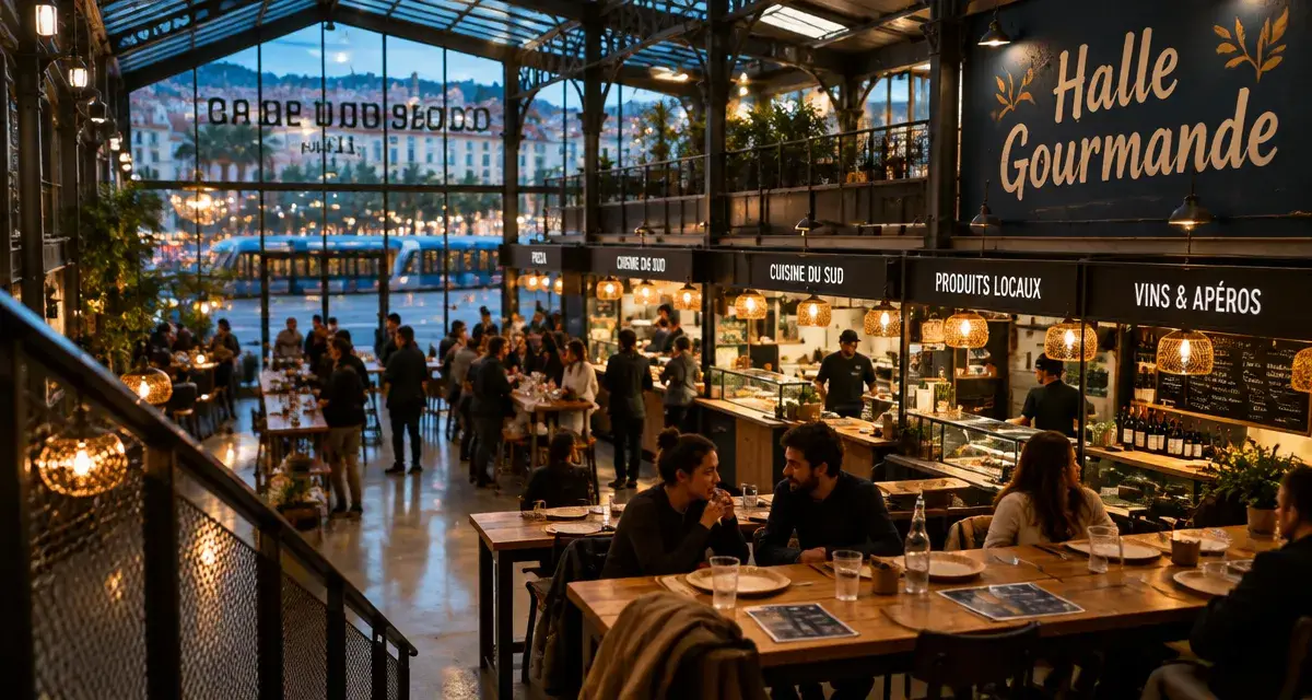 Restaurants gare du sud nice, halle gourmande