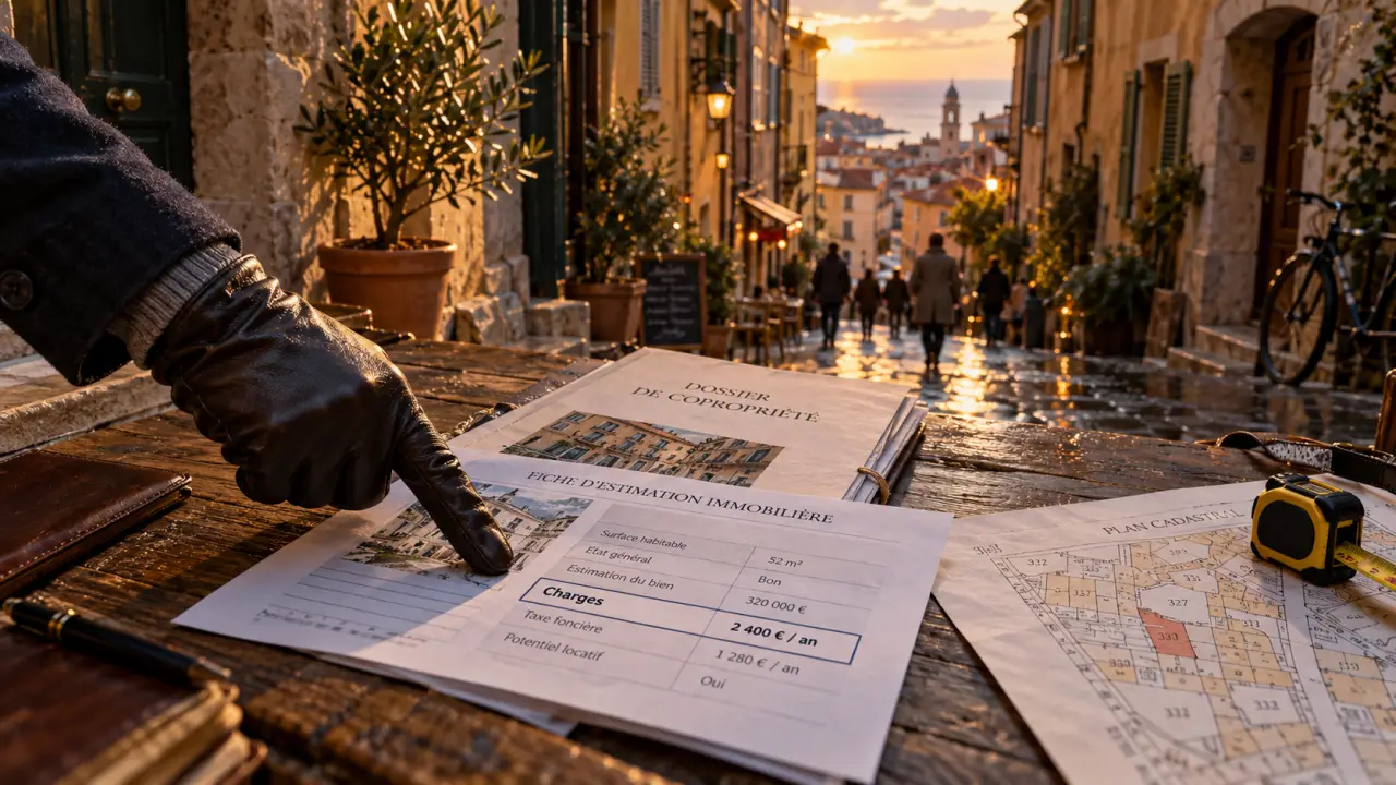 Vieux Nice immobilier : charges de copropriété dans une ruelle