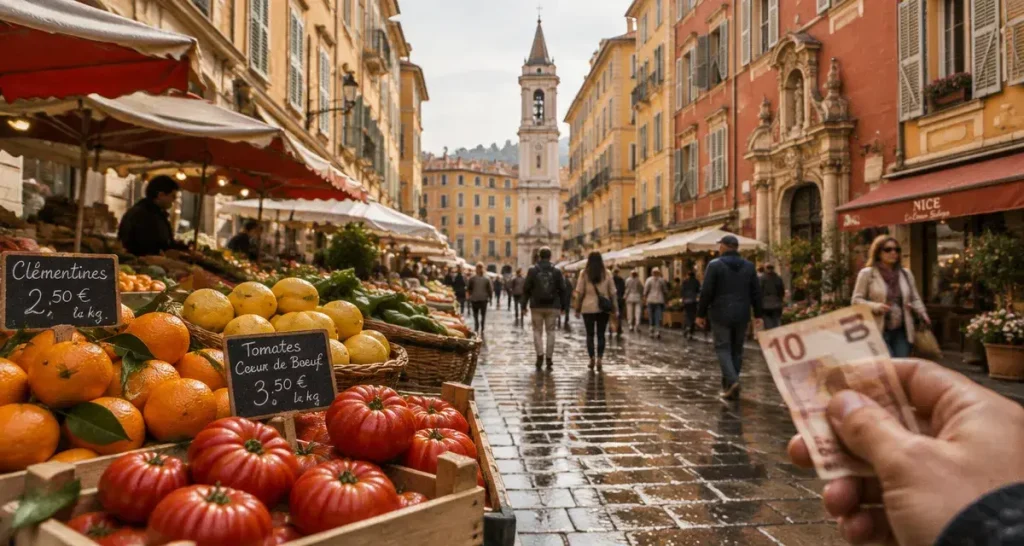Vieux Nice visite : marché du Cours Saleya et façades baroques